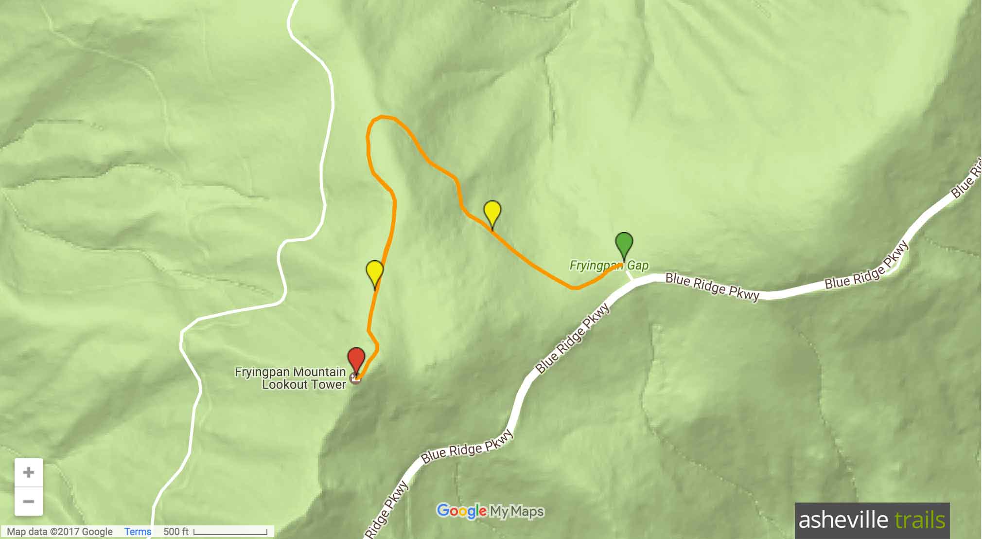 Fryingpan Mountain Tower Trail on the Blue Ridge Parkway