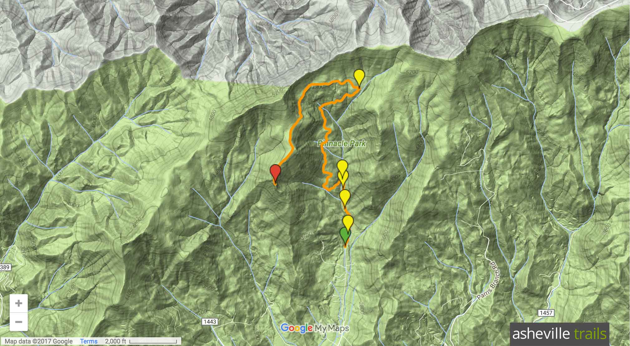 Pinnacle Park in Sylva, NC hiking to The Pinnacle