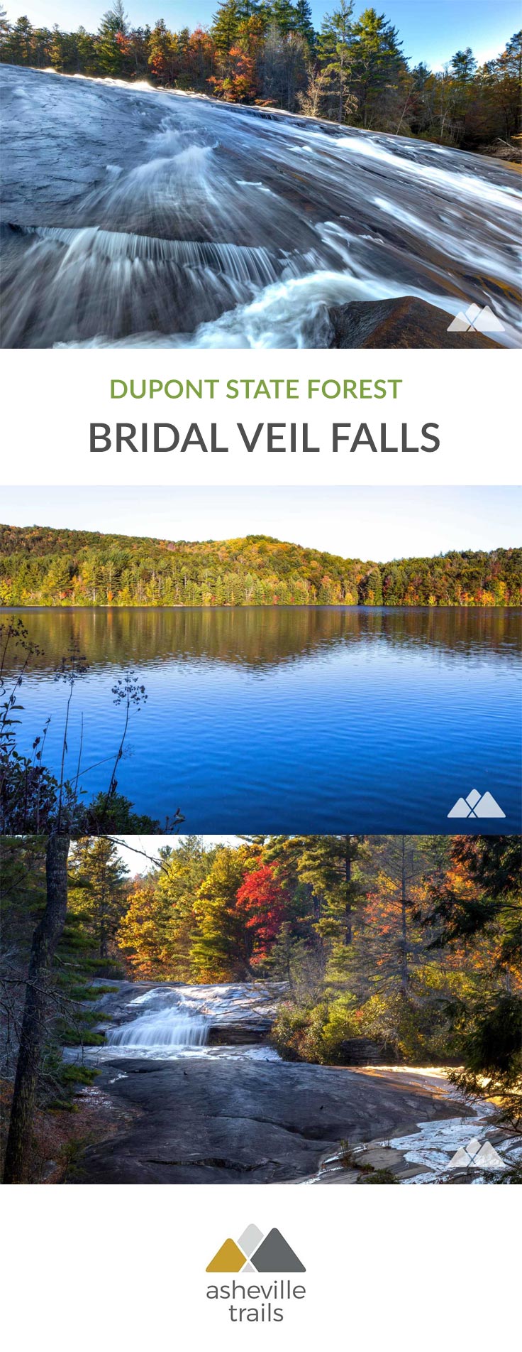 Bridal Veil Falls at DuPont State Forest Asheville Trails