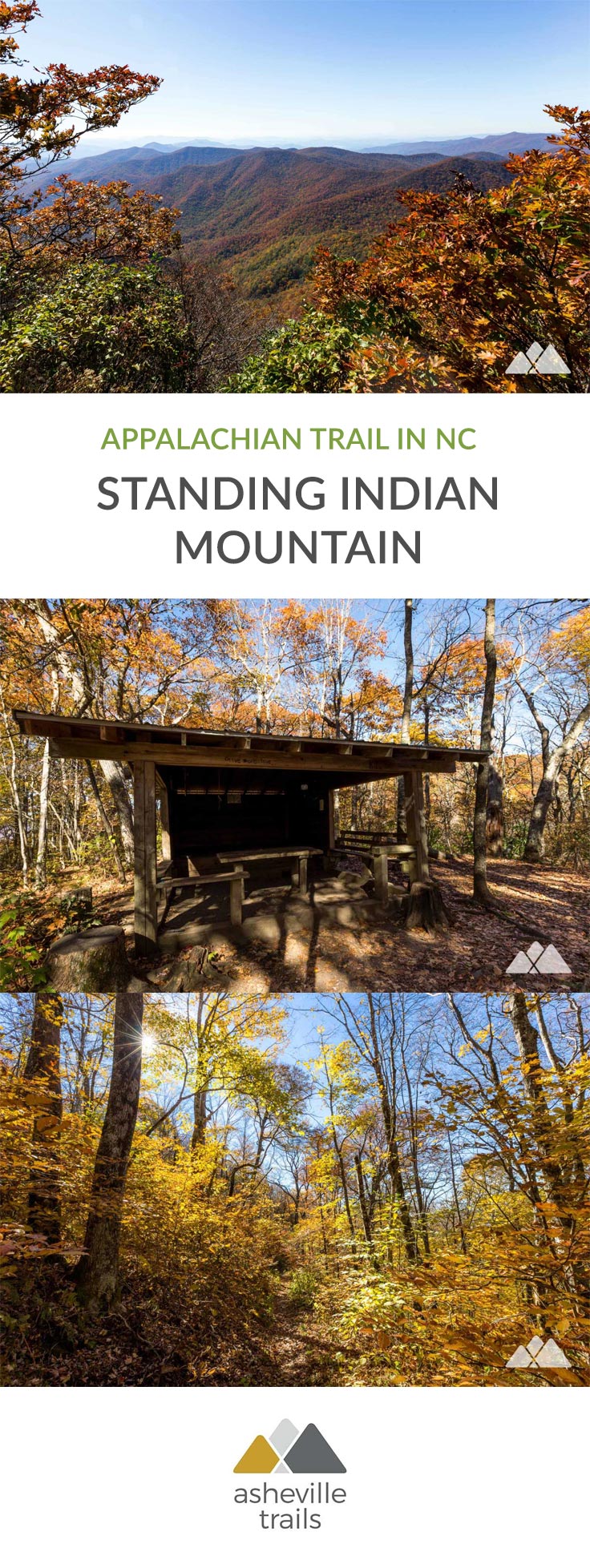 Standing Indian Mountain: Appalachian Trail from Deep Gap, NC
