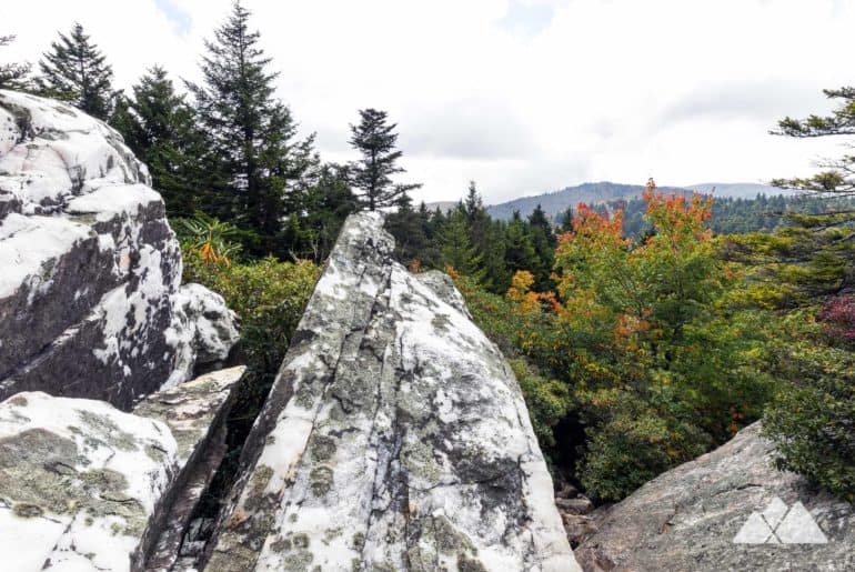 Shining Rock Mountain on the Ivestor Gap Trail