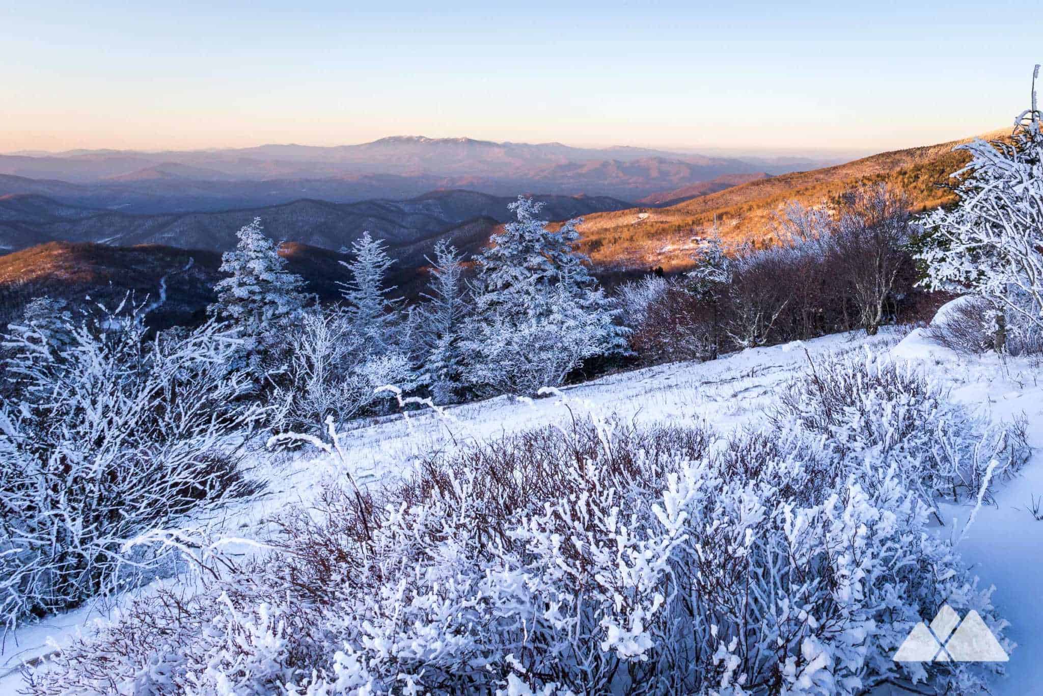 Roan Mountain winter hike on the Appalachian Trail in NC