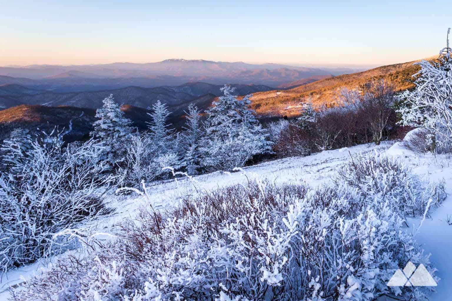 Roan Mountain winter hike on the Appalachian Trail in NC