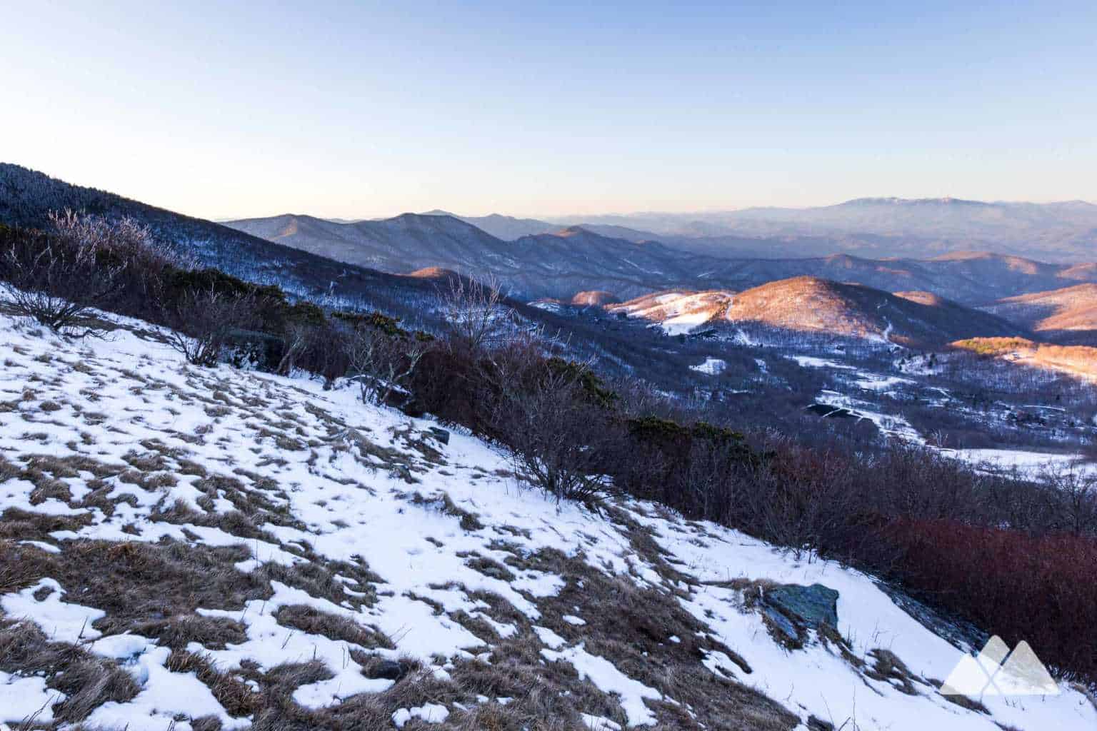 Roan Mountain winter hike on the Appalachian Trail in NC